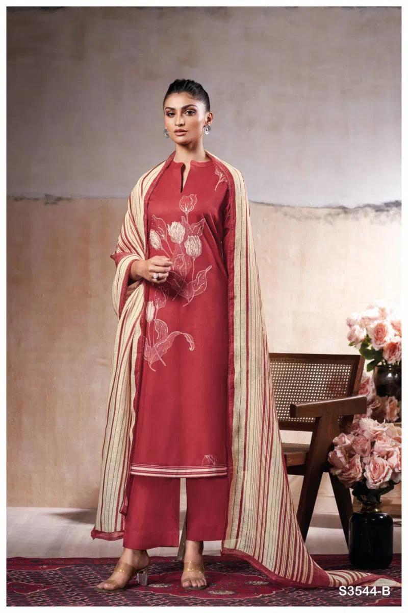 Onella By Ganga Cotton Printed Embroidered Salwar Suit Suppliers In India