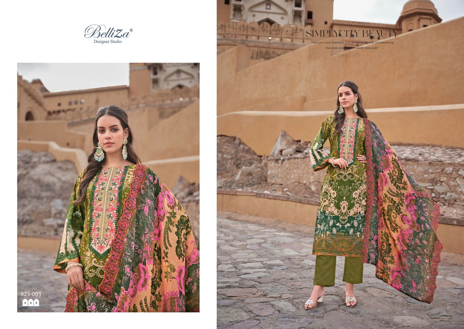 Guzarish Vol 10 By Belliza Embroidery Pure Cotton Printed Surat Dress Material Wholesale Market