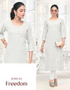 Freedom 2 By Tunic House Rayon Chikankari Worked Stylish Kurtis Bulk Orders In India