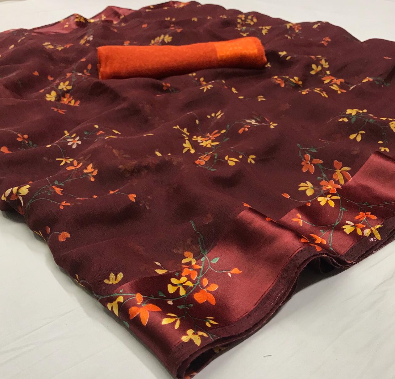 Lt Fiona Silk New Hit Design Arrived Casual Wear Soft linen silk Printed Saree Collection
