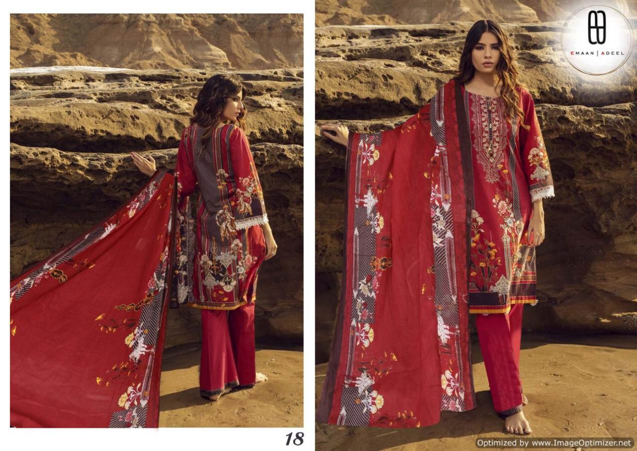 Emaan Adeel 2 Latest Collection of Designer Printed Pure Lawn Karachi Dress materials 