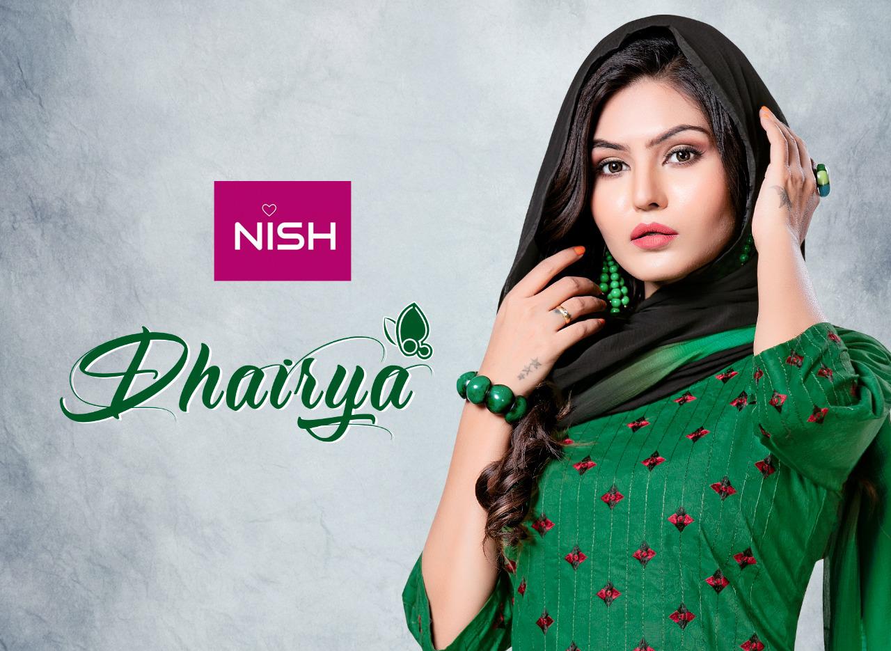 Nish Dhairya Ethnic Wear Cotton Designer Ready Made Collection
