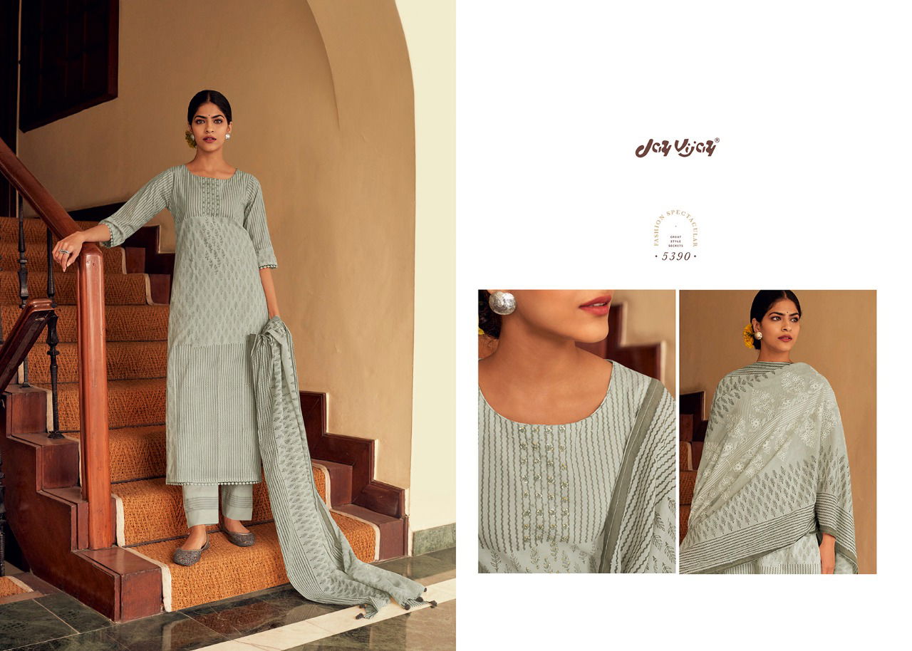 JAY VIJAY SURAHI Fancy Designer Festive Wear Pure Cotton Block Print With Hand Work Salwar Suit Collection