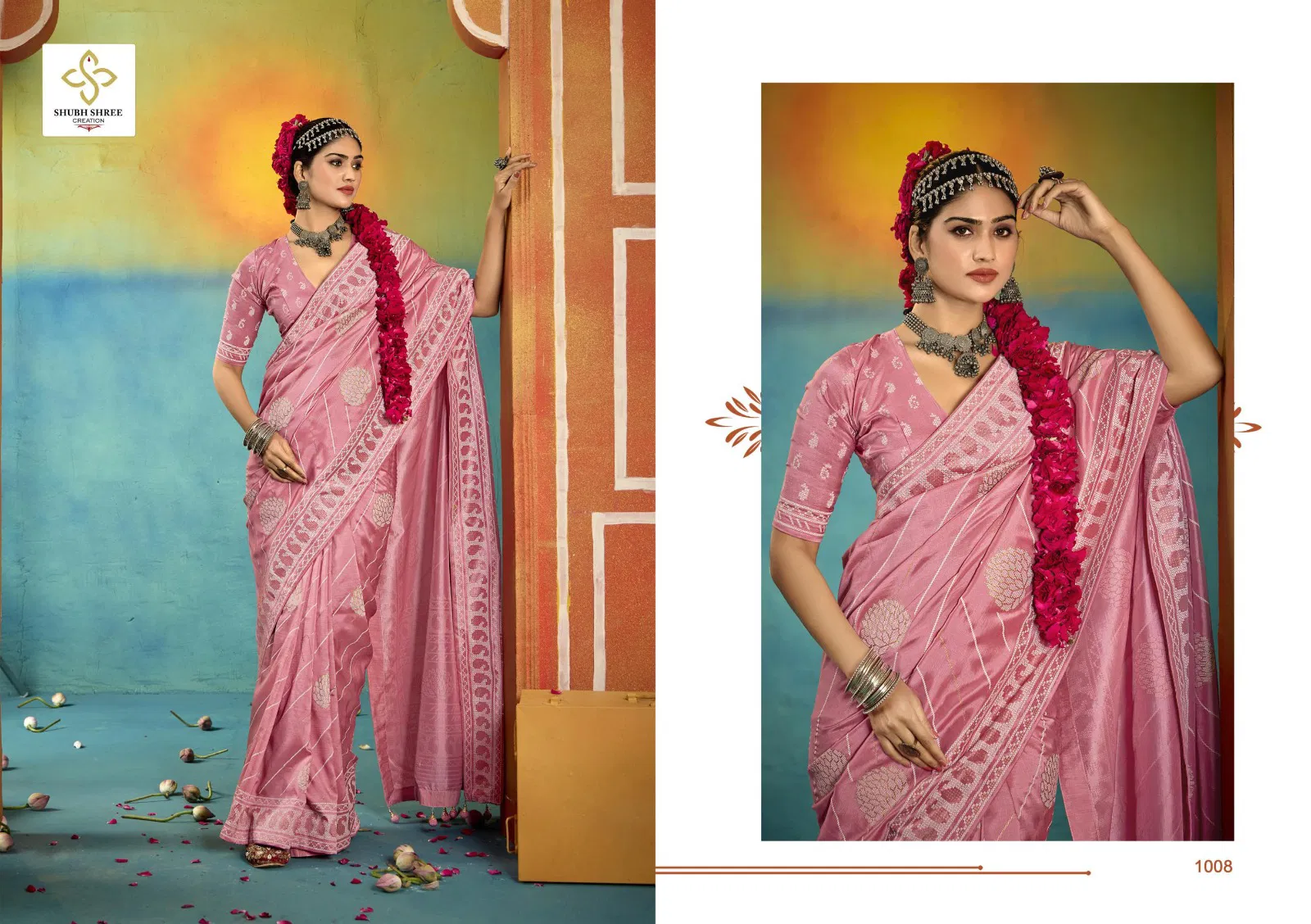 Sarangi By Shubh Shree Velvet Tusser Silk Saree Wholesale Market In Surat 