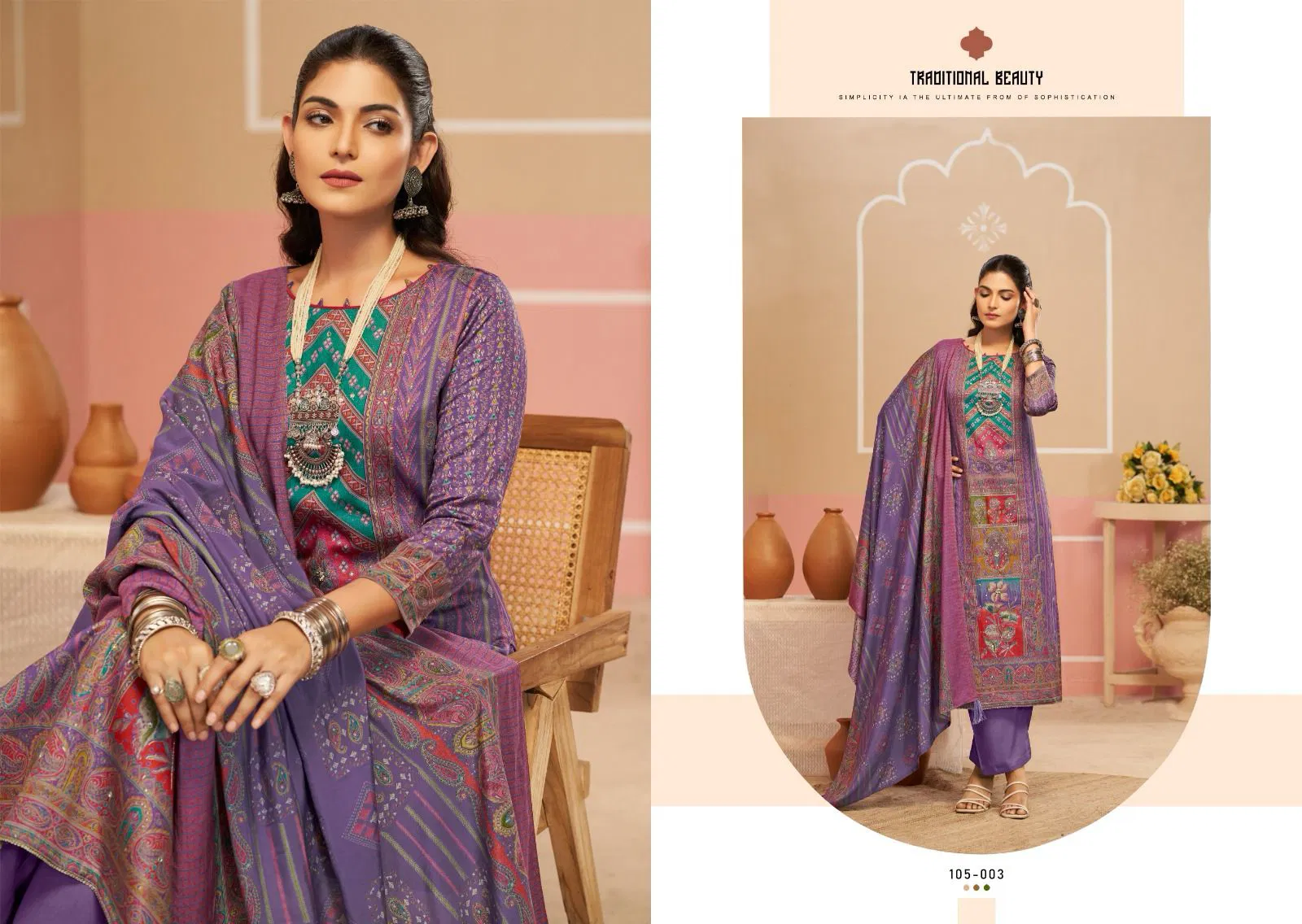Vantara By Nishant Jam Silk Printed Designer Salwar Kameez Orders In India