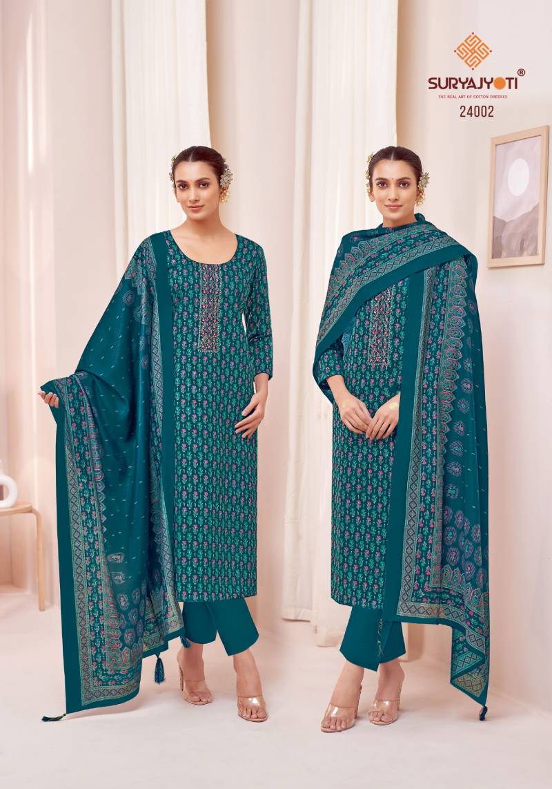 Kalki Vol 24 By Suryajyoti Jam Satin Printed Dress Material Orders In India