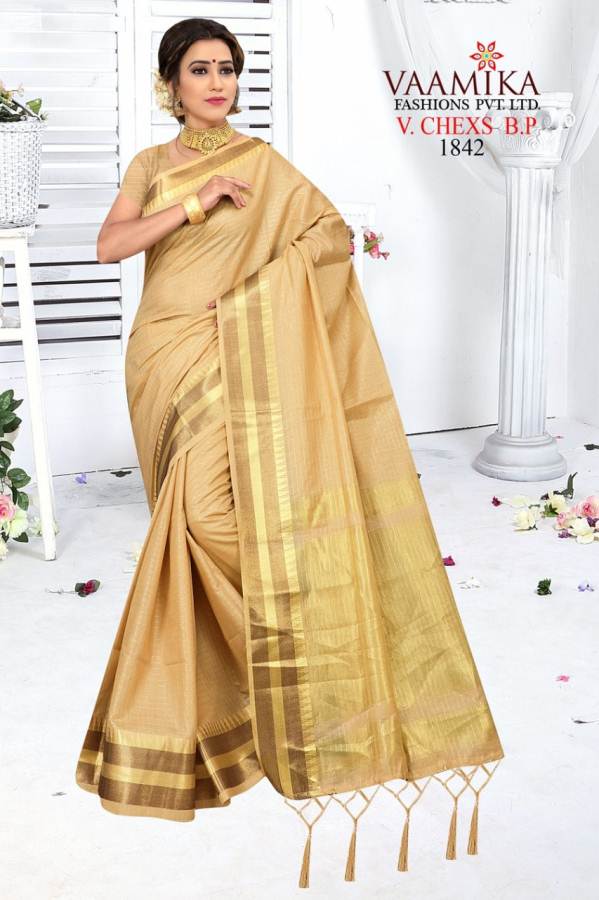 Vaamika V Chex Latest Collection Of Daily Wear Party Wear Stylish Saree Having Beautiful Border 