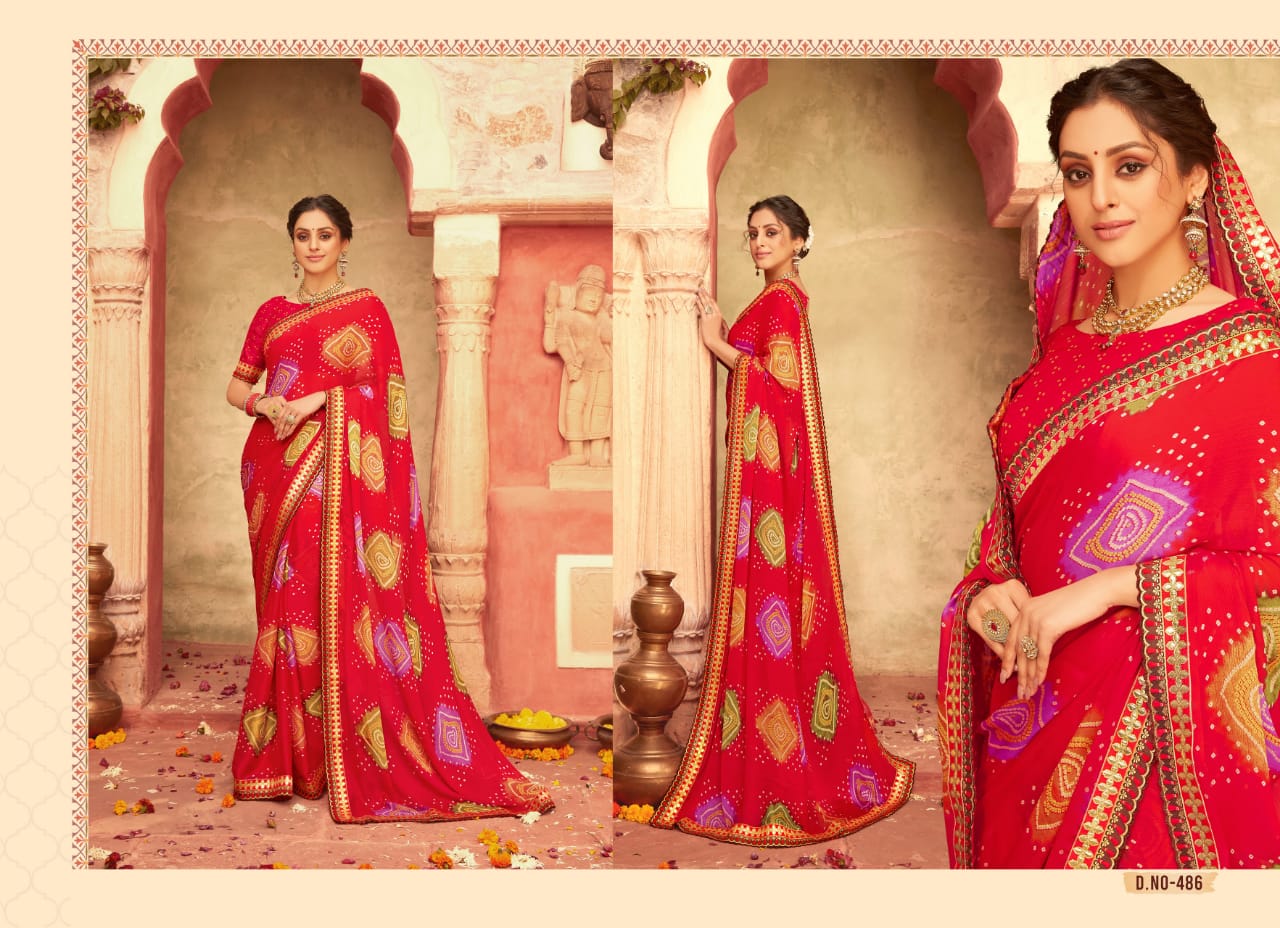 Lt Bandhan Printed Wear Fancy Designer Chiffon Latest Saree Collection
