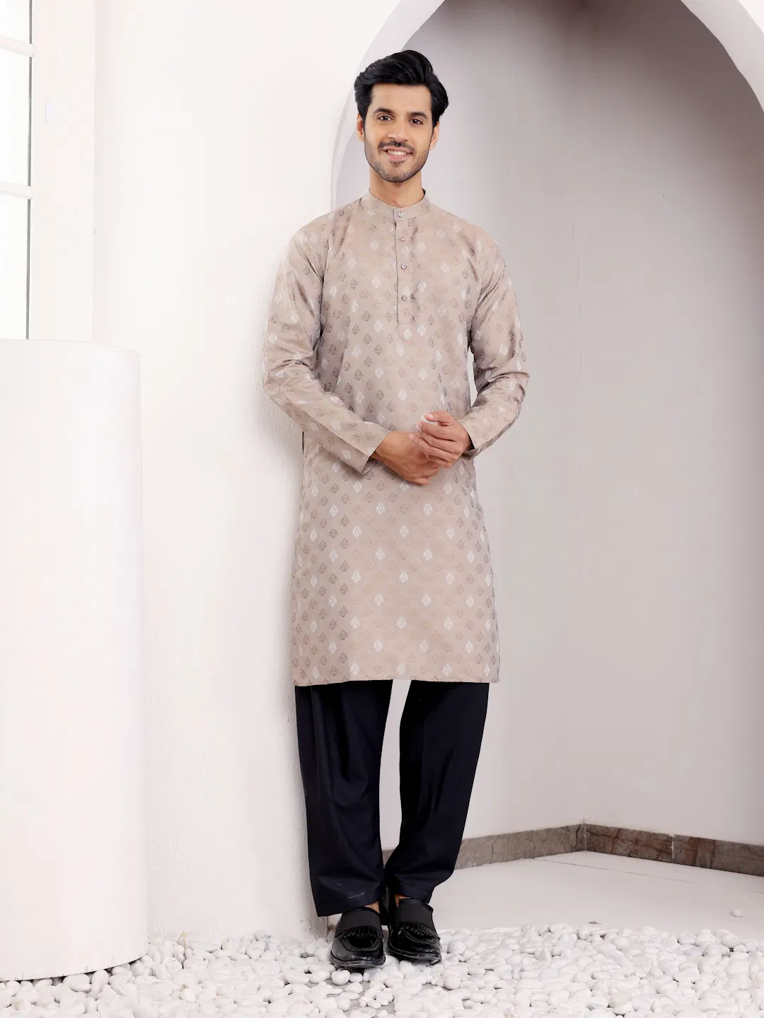 Rw Viscose Jacquard Kurta Pyjama Wholesale Clothing Distributors In India