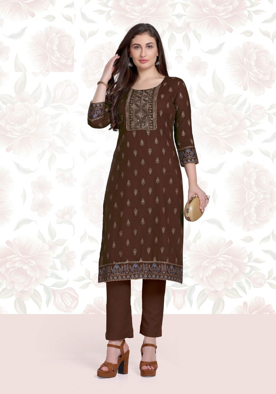 Suryajyoti Tara 1 Latest Fancy Ethnic Wear Designer Kurti With Pant Collection