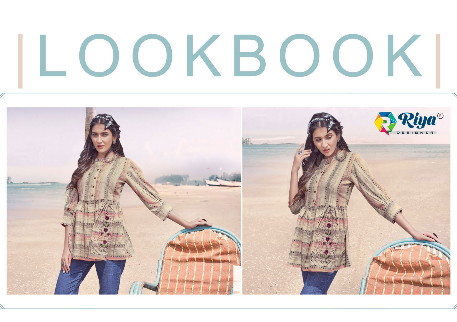 Riya Coaster Western Ethnic Wear Weaving Fancy Top Collection