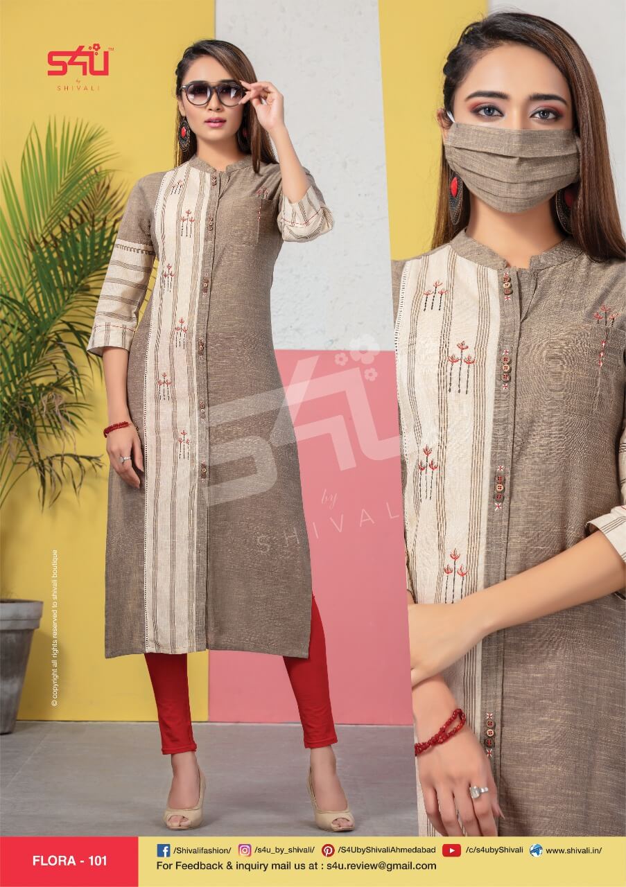 S4u Flora Fancy latest Designer Regular Ethnic Wear Printed Kurtis Collection
