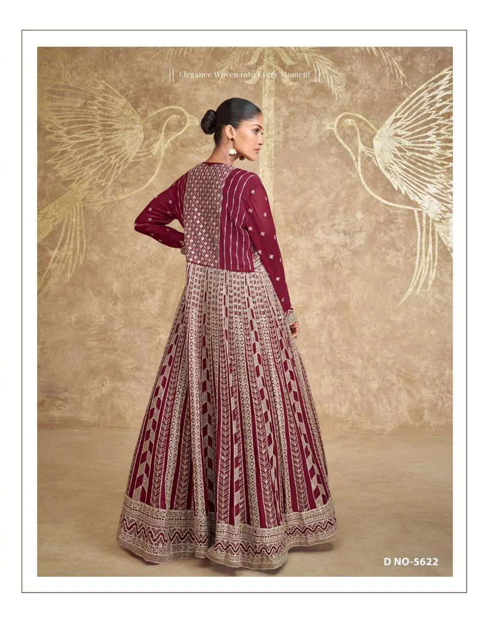 Tyohaar Gold By Sayuri Designer Chinon Silk Indo Western Exporters In India