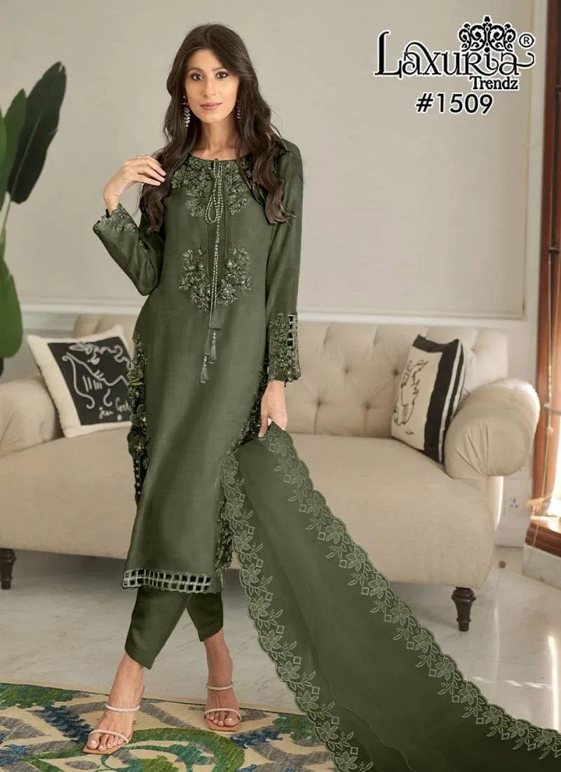 Laxuria Trendz 1509 Fancy Slub Tunic Ready Made Suit Wholesalers In Delhi