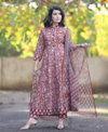 Dhruvi 313 Viscose Printed Anarkali Kurti With Bottom Dupatta Suppliers In India