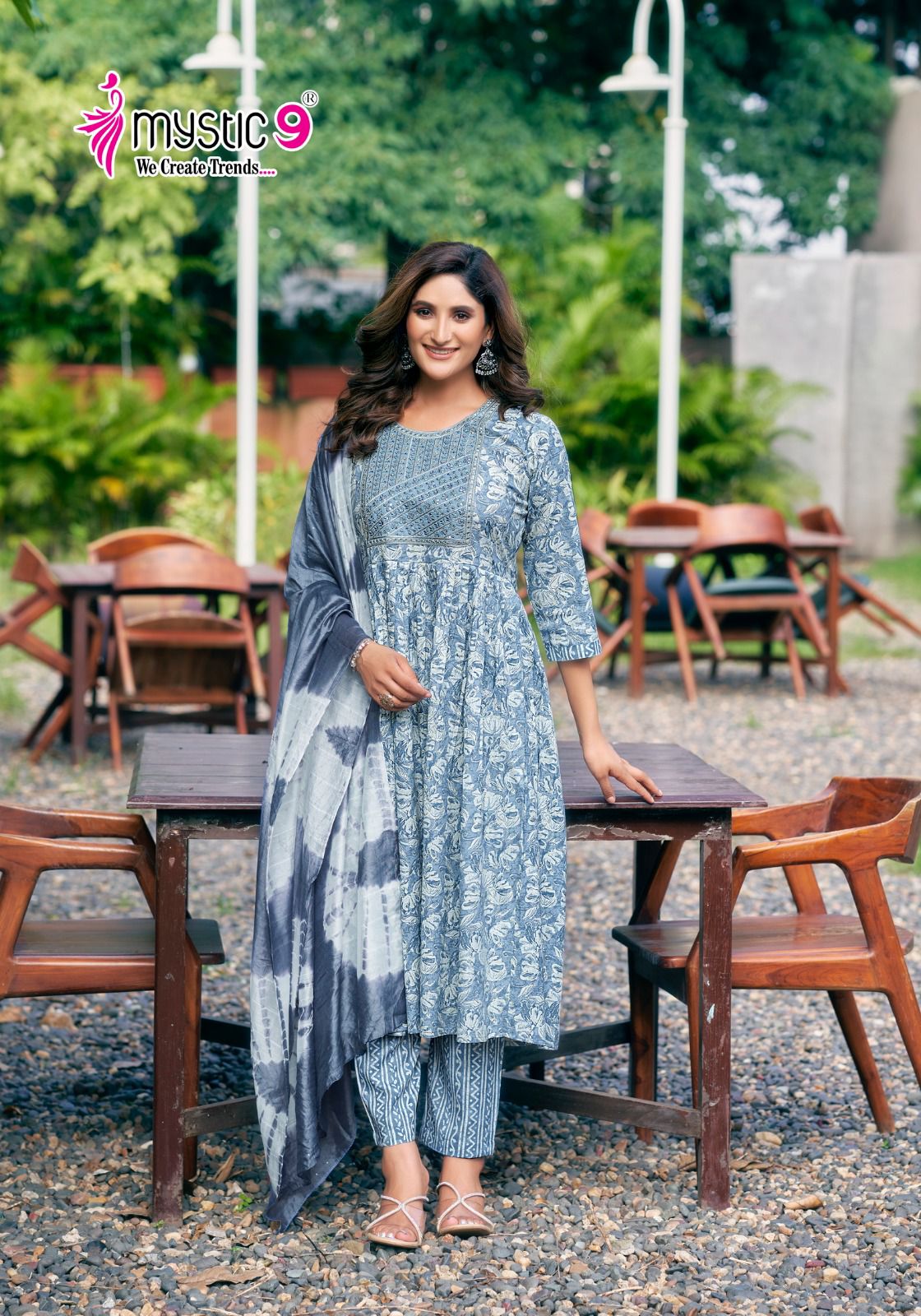 Pushpa Vol 2 By Mystic 9 Rayon Capsule Foil Printed Kurti With Bottom Dupatta Online Wholesale