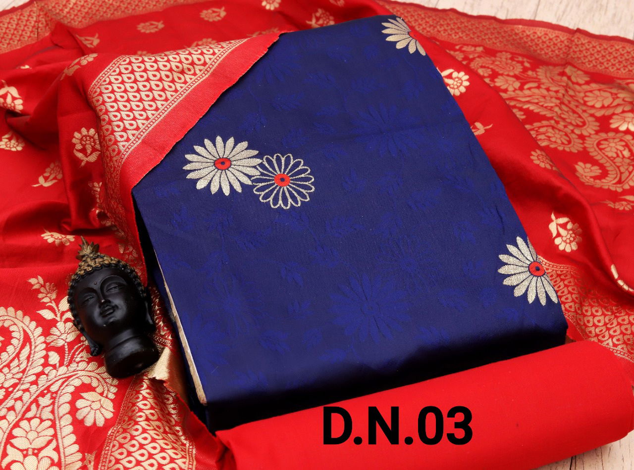 Rnx Jacquard 1 Fancy Latest Designer Casual Wear Banarasi Jacquard Dress Material Collection
