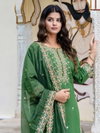 Vp 9658 Silk Blend Embroidery Kurti With Bottom Dupatta Wholesalers In Surat