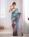 Kc 870 Crunchy Crush Padding Emboidery Worked Beautiful Saree Suppliers In India