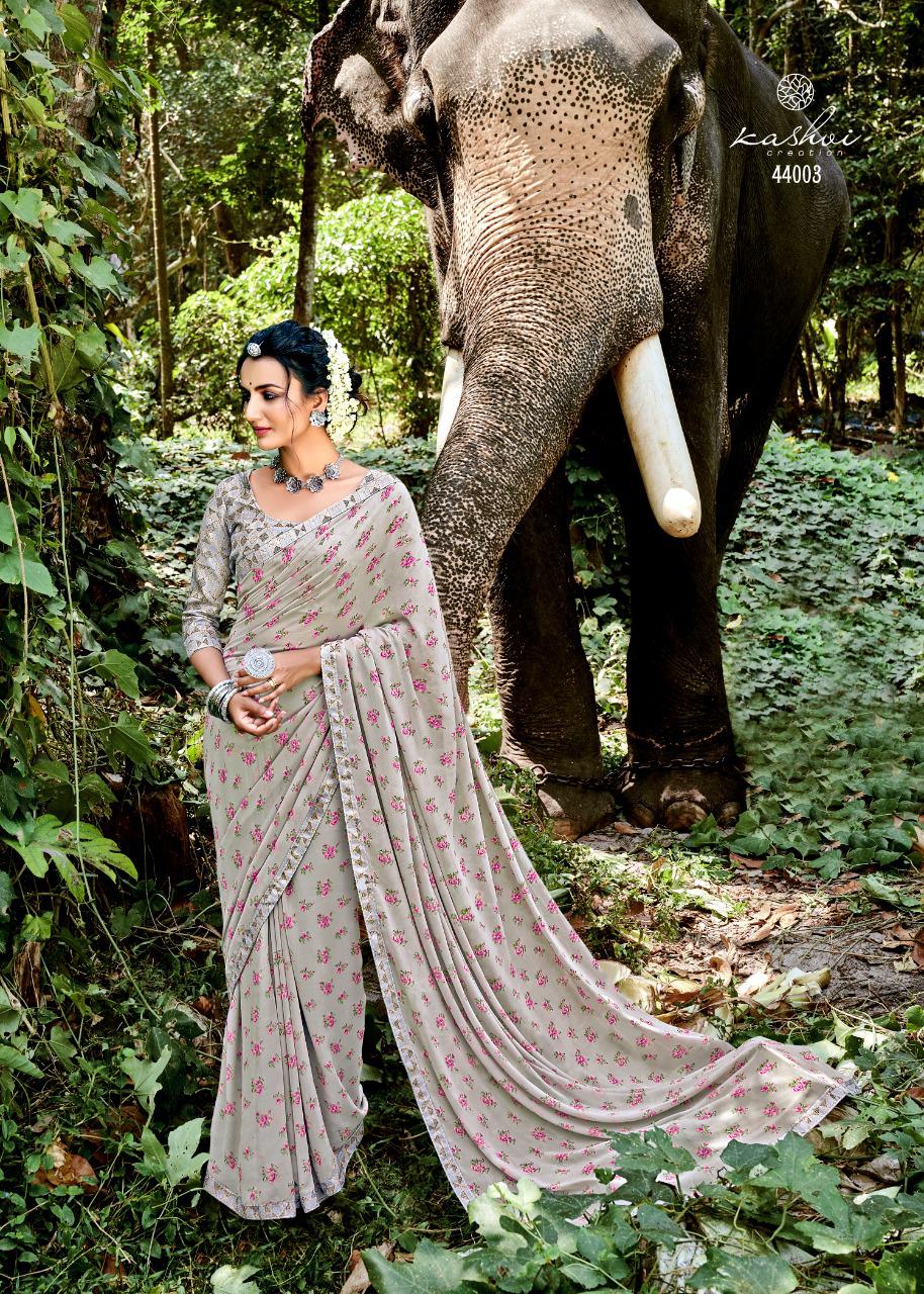 Kashvi Purva Silk Latest fancy Designer Casual Wear Printed Saree Collection
