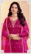 Falak By Vinay Kuleesh Moga Silk Embroidery Salwar Kameez Wholesale Price In Surat