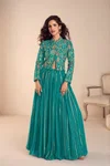 Sargam By Gulkayra Real Chinon Surat Indo Western Lehenga Wholesale Market