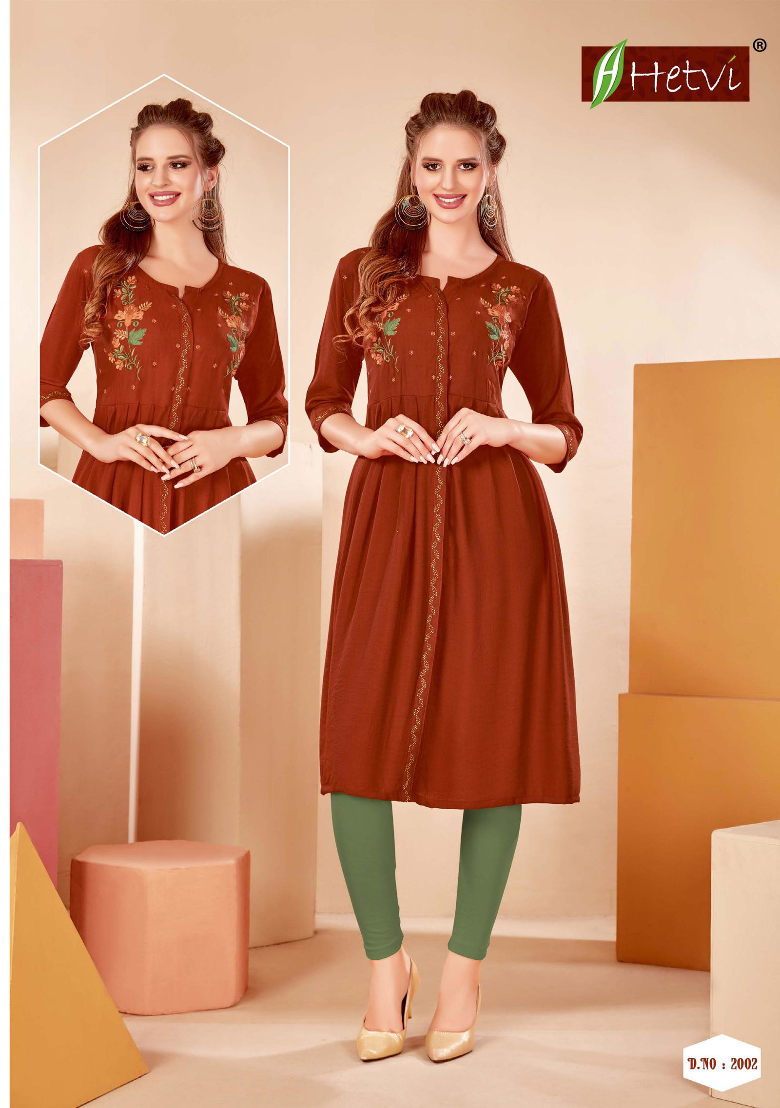 Hirwa Amira Rayon Ethnic Wear Fancy Designer Latest Kurti Collection
