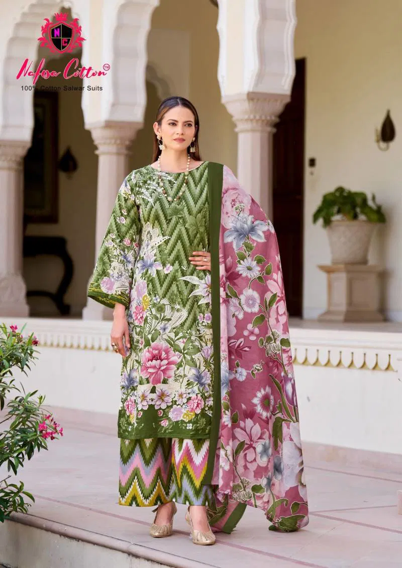 Hoor By Nafisa Soft Cotton Digital Printed Dress Material Exporters In India