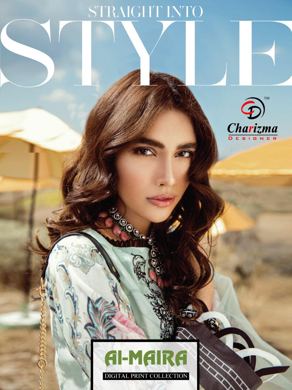 AL-MAIRA Charizma Digital print Embroidery & Bunch Patches Work  Most Hittest Design Pakistani Dress Collections