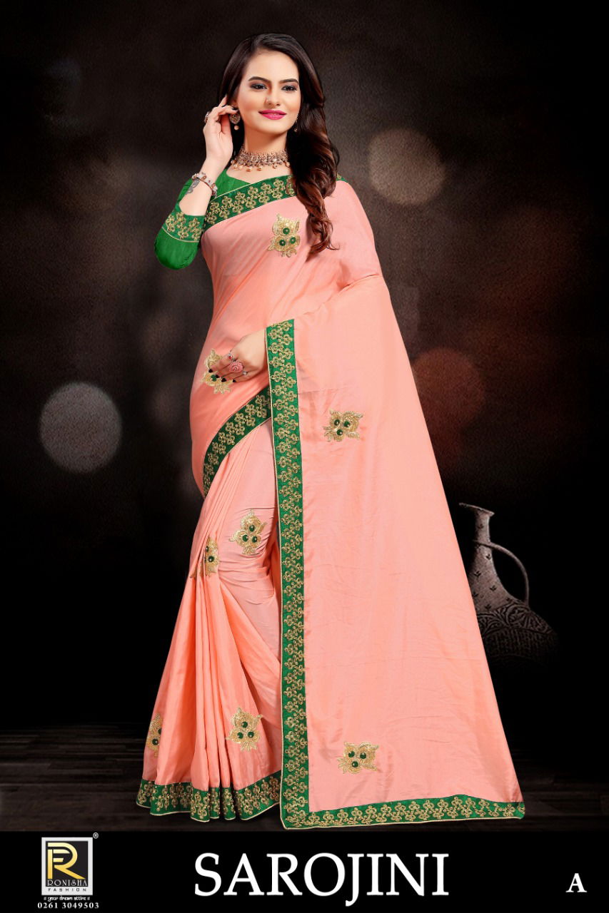 Ronisha Sarojini 2 Fancy Ethnic Wear Crepe Silk Latest Designer Saree Collection