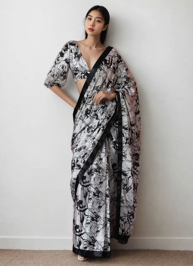 Jf 2441 44 Stunning Chinon Party Wear Saree Wholesale Market In Surat With Price