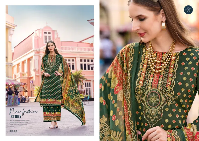 Marhaba By Belliza Crepe Digital Printed Dress Material Orders In India