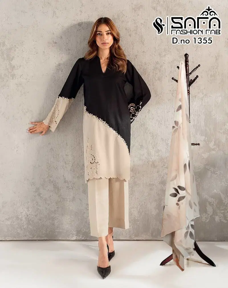 Safa Fashion Fab 1355 Georgette Pakistani Ready Made Suit Wholesale Clothing Distributors In India