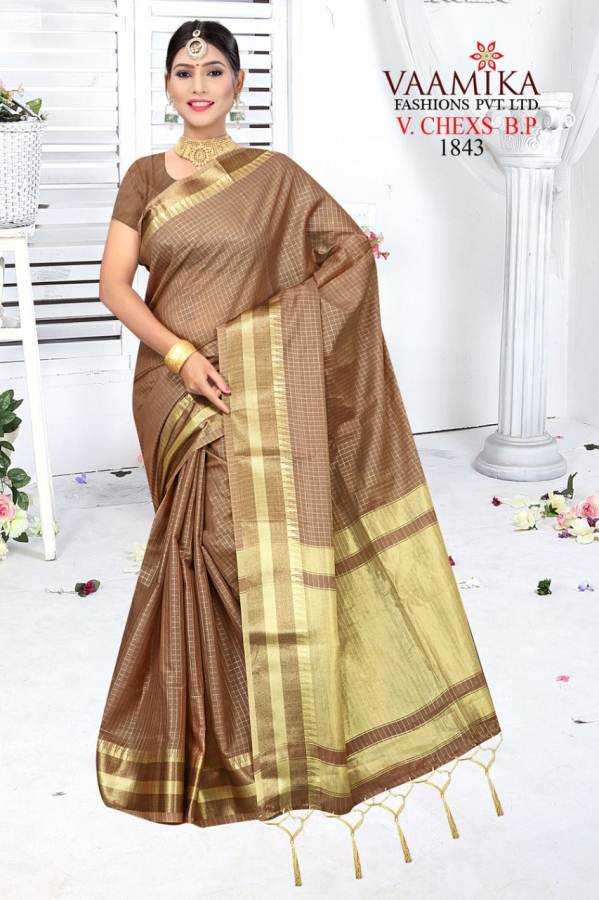 Vaamika V Chex Latest Collection Of Daily Wear Party Wear Stylish Saree Having Beautiful Border 