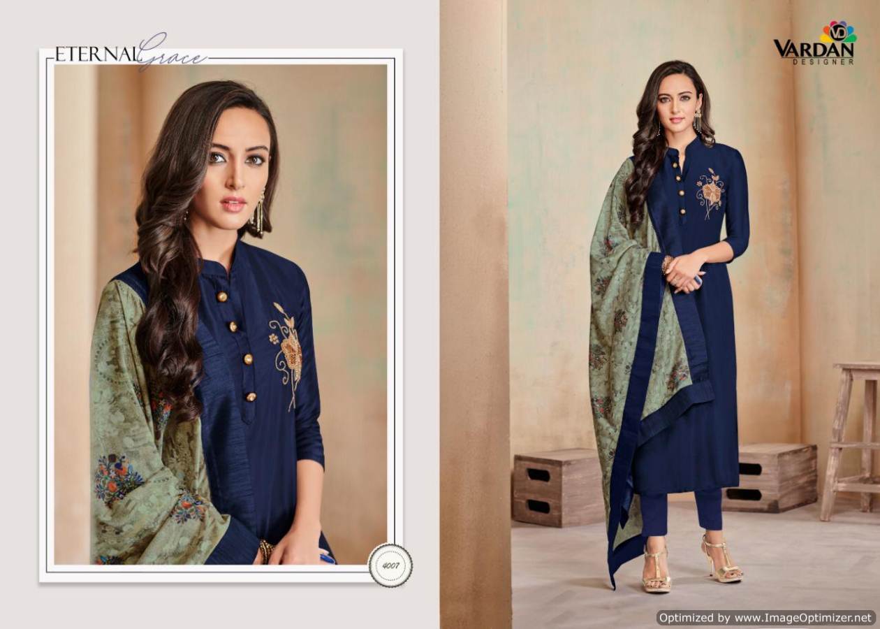 Vardan Kanishka 1 Heavy Designer Ready Made Suit With Embroidery Work and Digital Print Dupatta 