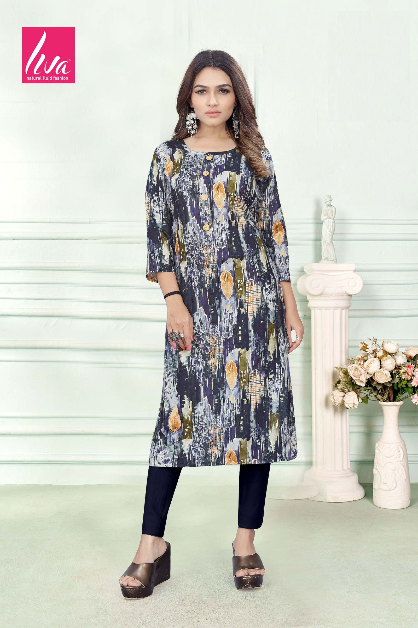 3 Selvi Ultra Premium Rayon Foil Printed Wholesale Kurti Suppliers In India