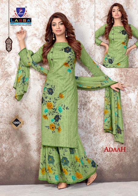 Lassa Adaah Latest Daily Wear Printed Pure Cottom Dress Material Collection 