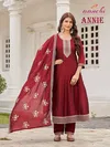 Annie By Aanchi Crystal Silk Kurti Bottom With Dupatta Orders In India
