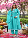 Naisha K 715 Mul Chanderi Manual Online Kurti With Bottom Dupatta Wholesale
