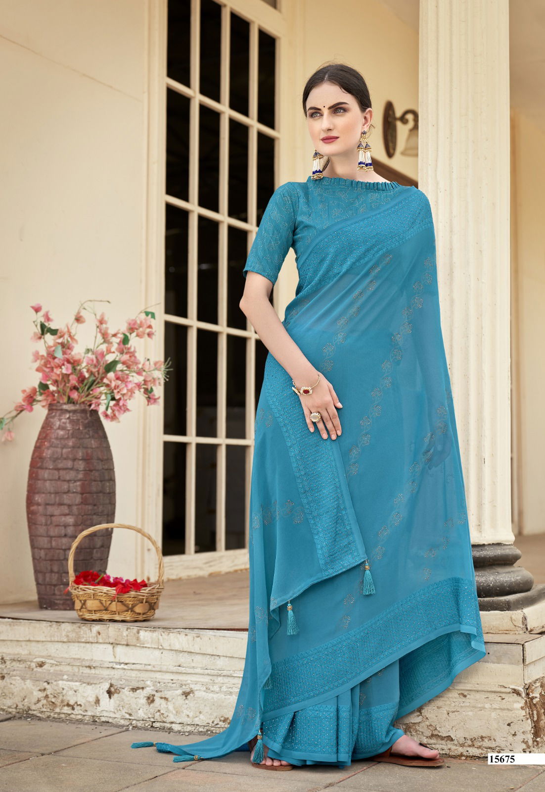 Sweksha By Vallabhi Printed Floral Georgette Wholesale Sarees Suppliers In Mumbai