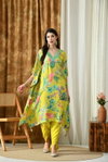 Naisha K 158 Butter Maslin Digital Kaftan With Tulip Online Wholesale
