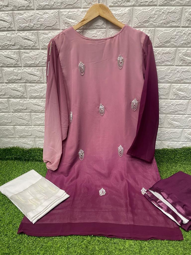 Naimat Fashion Studio 1027 Fancy Party Wear Georgette Top With Bottom And Dupatta Ready Made Collection
