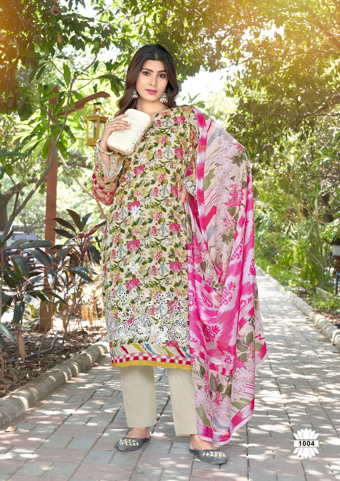 Mira Nur Vol 1 By Hala Cotton Chikankari Digital Printed Dress Material Orders In India
