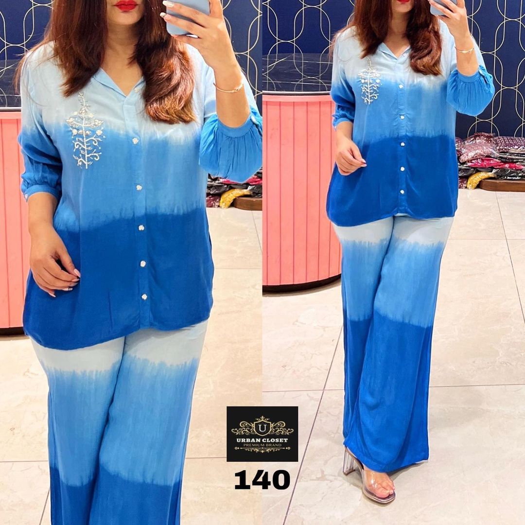 Virat Heavy Embroidery Work Cord Set Western Catalog