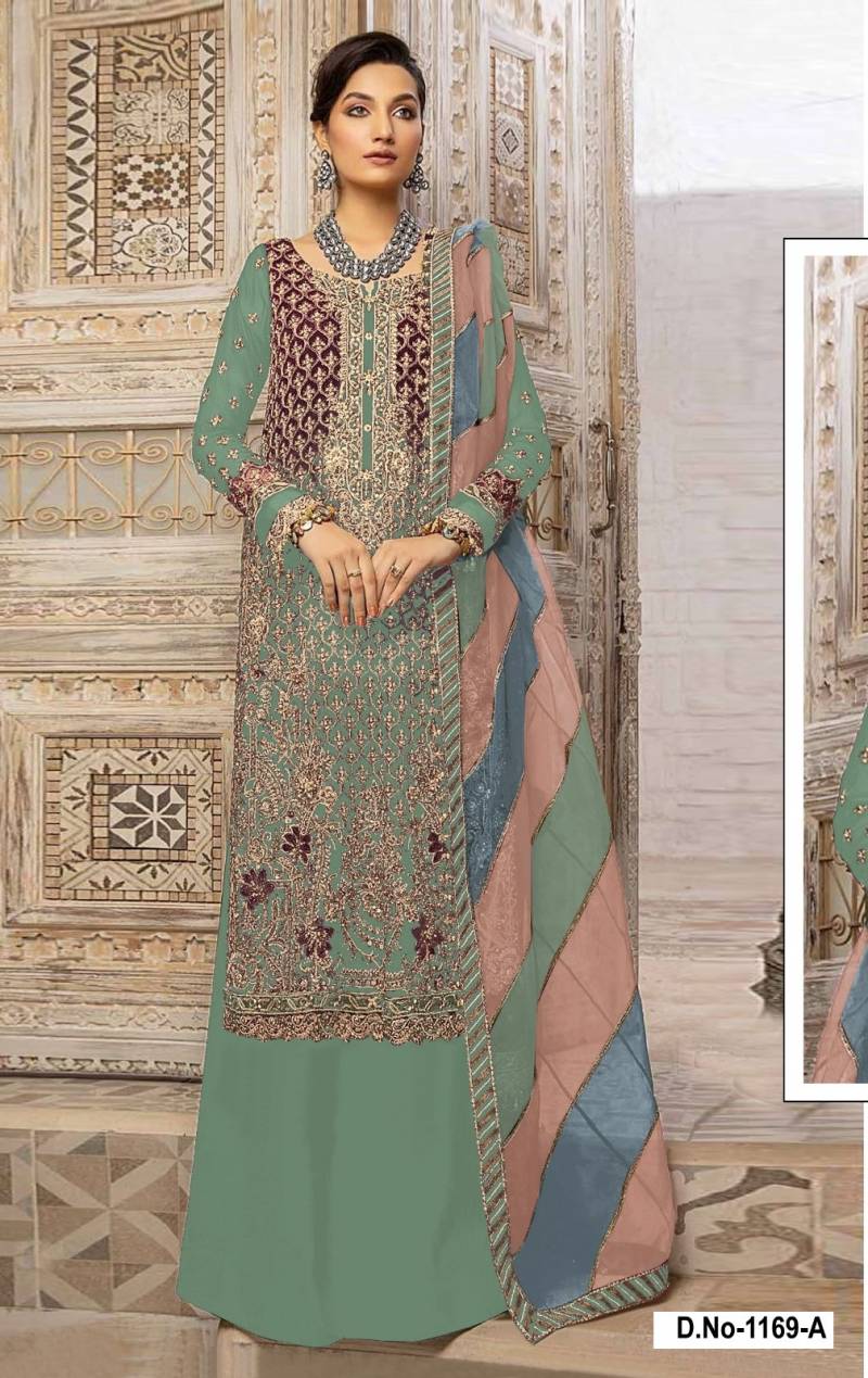 Hit 1169 A To C Faux Georgette Designer Salwar Suits Exporters In India
