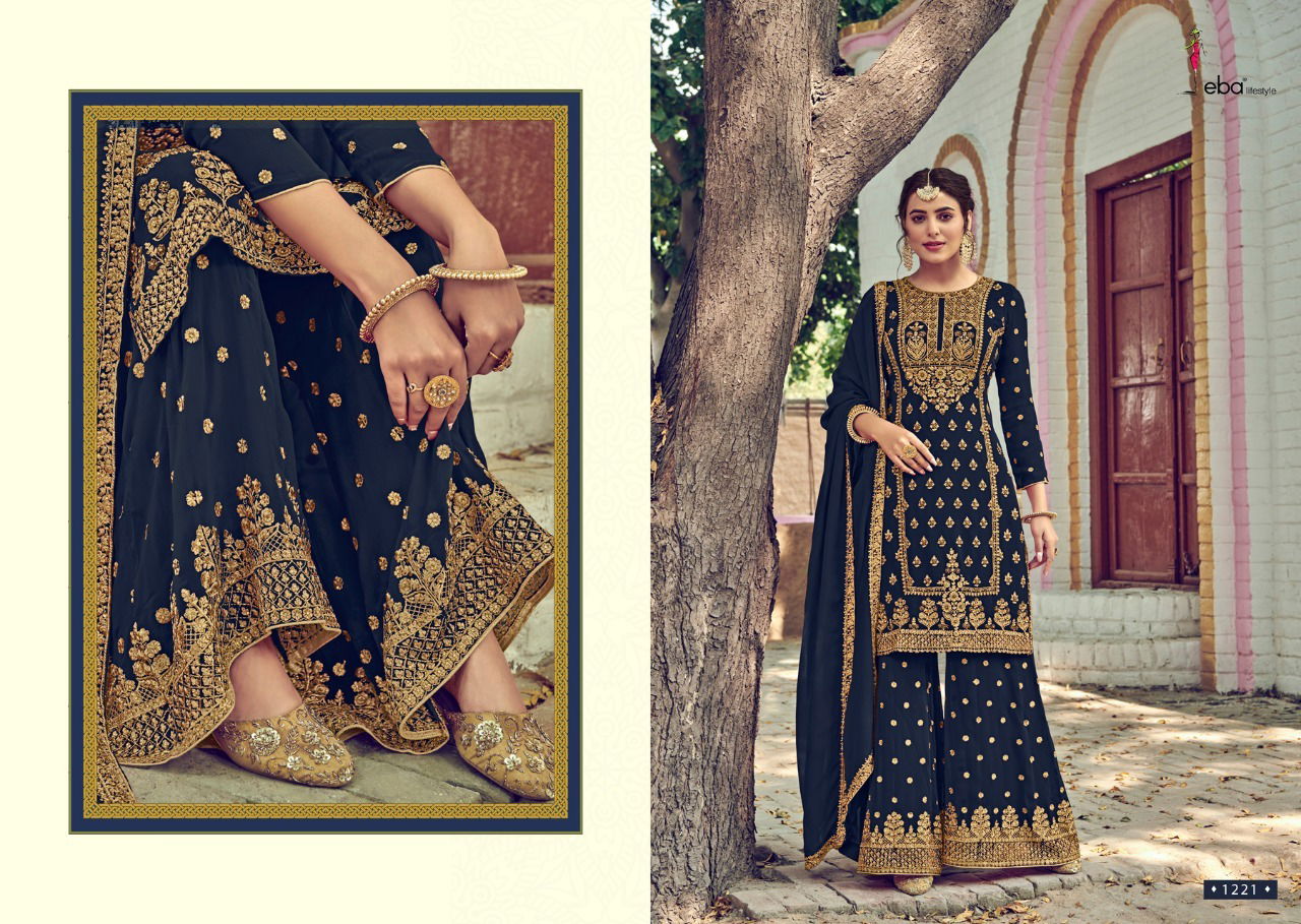 Eba Rose Gold Latest Wedding Wear fancy Foux Georgette With Embroidery Work And Khatli Diamond Work Salwar Kameez Collection
