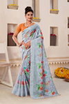Art Lenen Vol 2 By Sanskar Fancy Flower Print Sarees Wholesale Clothing Distributors In India