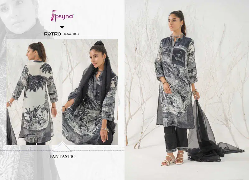 Retro By Psyna Crep Full Stitch Salwar Kameez Wholesale Price In Surat