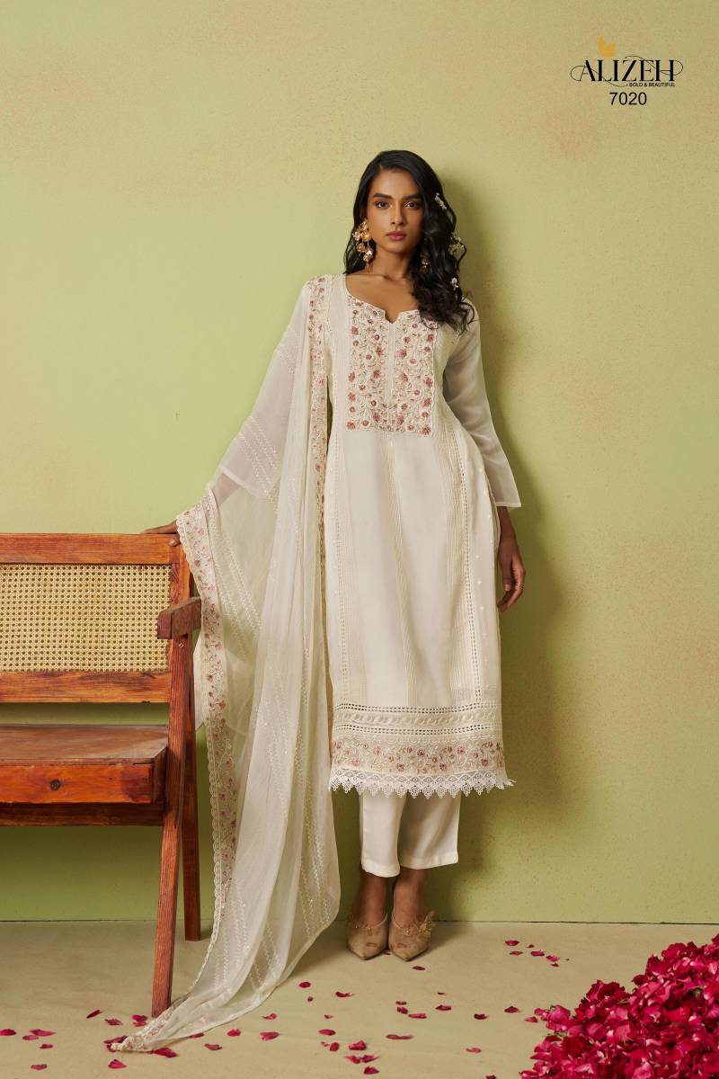 Saadgi Vol 2 By Alizeh Organza Top Bottom With Dupatta Wholesale In India