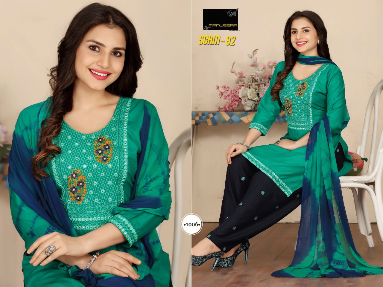 Scam 1992 Latest Fancy Designer Rayon Patiyala Ready Made Dress Collection
